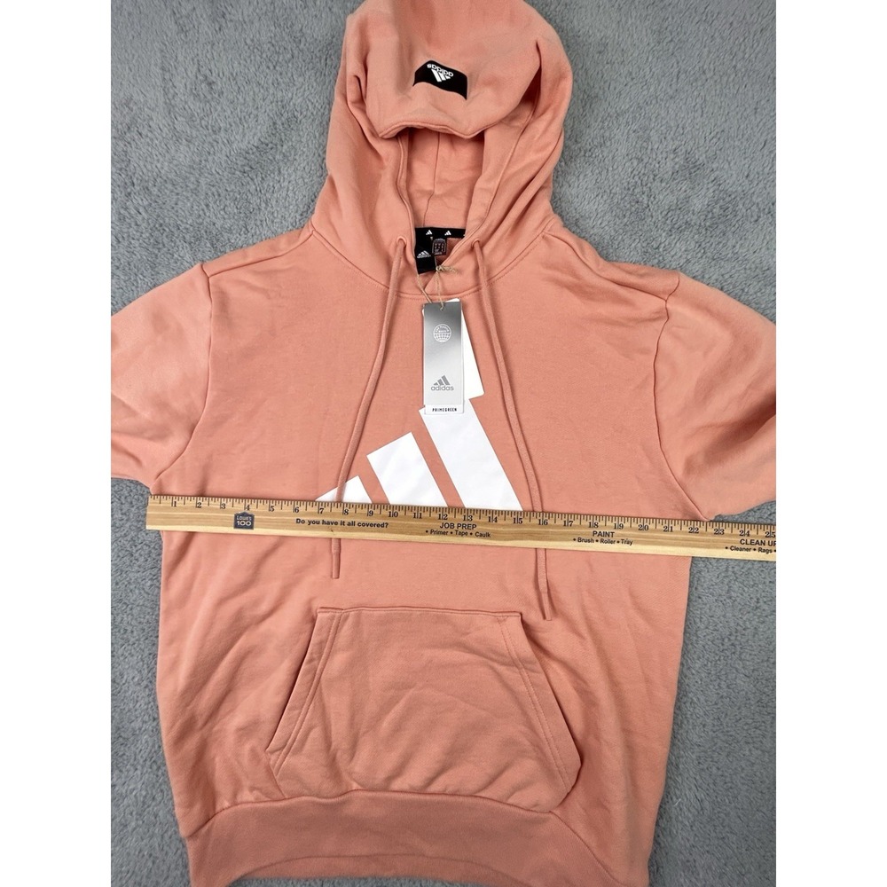 New adidas Mens Sportswear Future Icons 3-Stripes Hoodie Sz Medium Ambient Blush - Picture 7 of 9